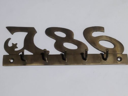 Brass Golden Key Hanger, 7" inch length