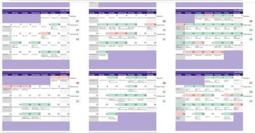 Calendar Generator With Gregorian & Hijri Dates Up till 2035
