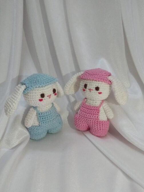 Crochet Cute Pair of Bunnies