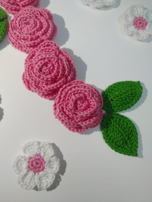 Crochet applique bunch (PINK)
