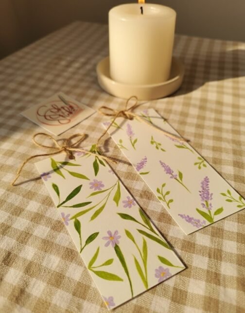 combo of two dainty hand painted bookmarks!