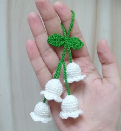 lily of the valley crochet charm(WHITE)